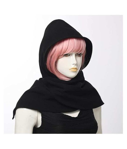 Adult Medieval Black Hood Scarf Vintage Shawl Halloween Costume Accessories