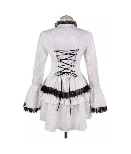 Adult Victorian Steampunk Lace Top Stand Collar Shirt Halloween Costume