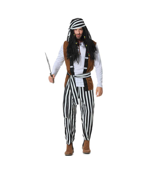 Men Professional Pirate Fantasy Full Set Family Halloween Costume