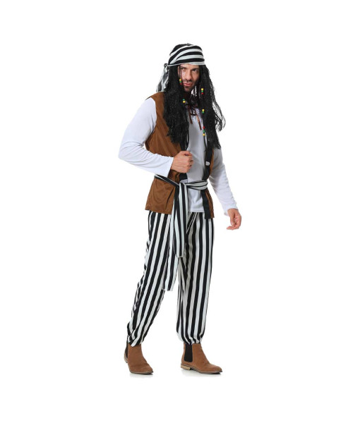 Men Professional Pirate Fantasy Full Set Family Halloween Costume