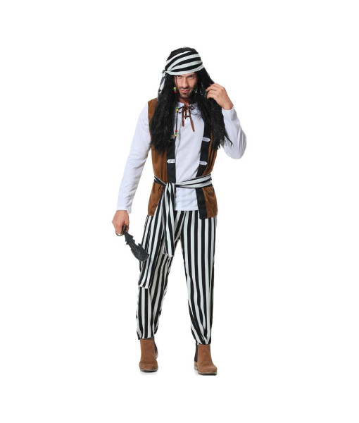Men Professional Pirate Fantasy Full Set Family Halloween Costume