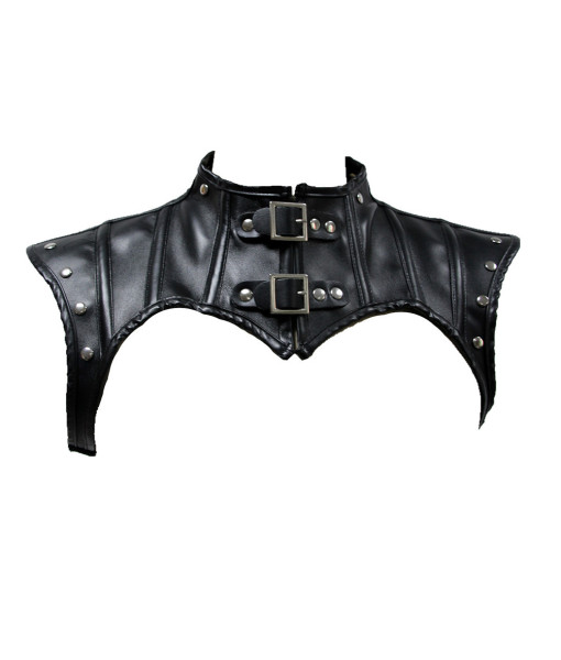 Punk Gothic Black Leather Vintage Shapewear Shawl Halloween Costume Accessories