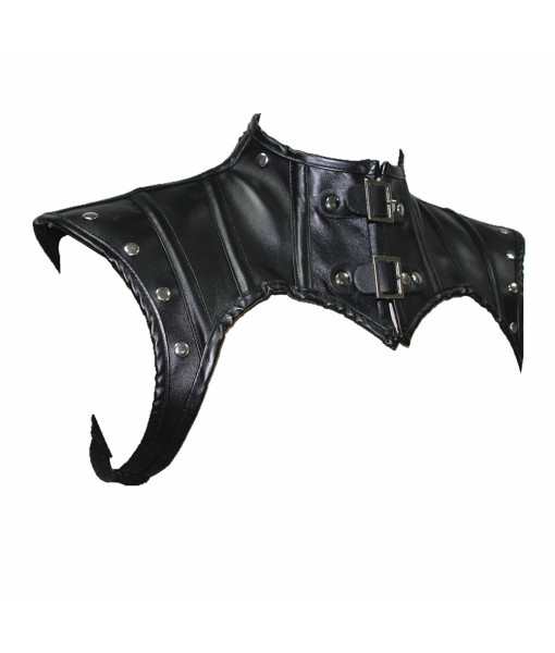 Punk Gothic Black Leather Vintage Shapewear Shawl Halloween Costume Accessories