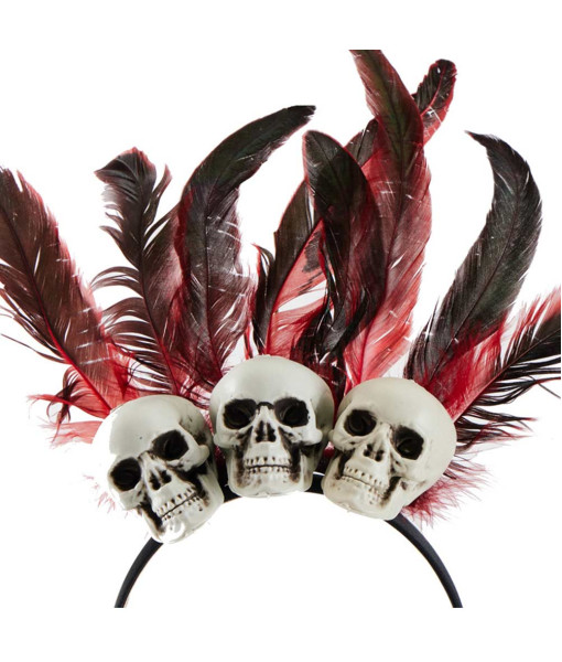 Feather Skull Headband Halloween Costume Accessories