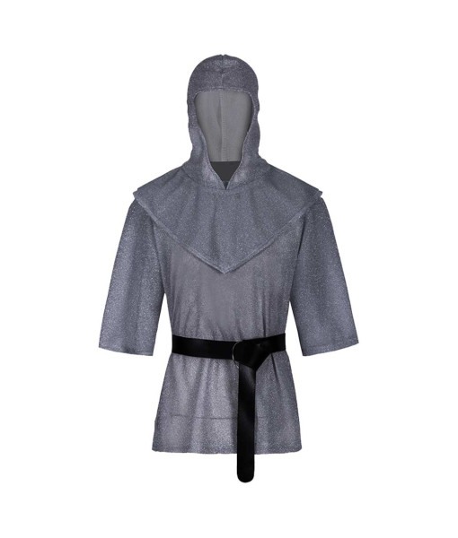 Adult Medieval Renaissance Faux Chain Mail Shirt Halloween Costume