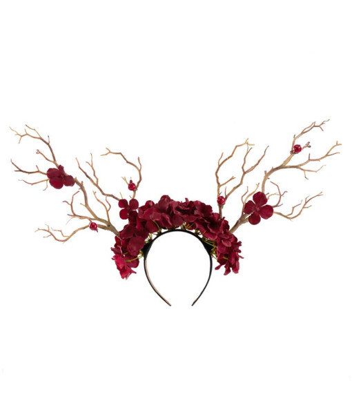 Dark Rose Branch Butterfly Headband Fairy Fantasy Cosplay Halloween Costume Accessories
