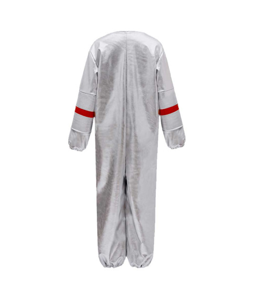 Kids Children Professional Astronaut Silver Space Suit Outfit Halloween Costume