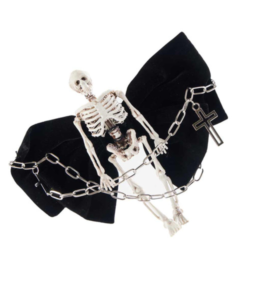 Punk Gothic Skull Bow Hairpin Dark Clip Halloween Costume Accessories