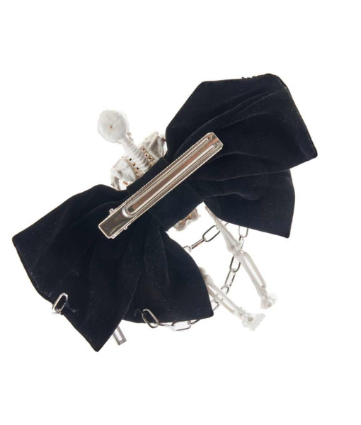 Punk Gothic Skull Bow Hairpin Dark Clip Halloween Costume Accessories