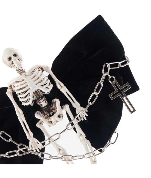 Punk Gothic Skull Bow Hairpin Dark Clip Halloween Costume Accessories