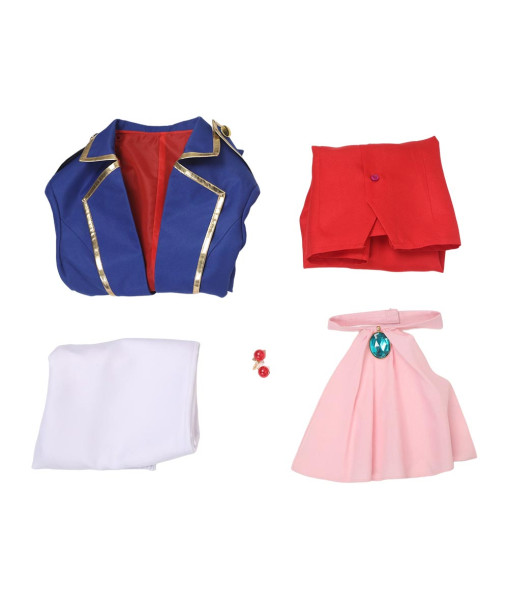 Women Blue Coat Outfit Fantasy Swordman Halloween Costume