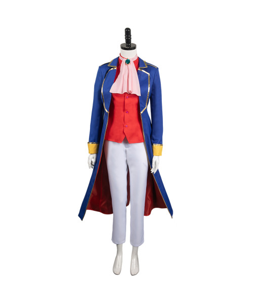 Women Blue Coat Outfit Fantasy Swordman Halloween Costume