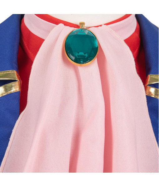 Women Blue Coat Outfit Fantasy Swordman Halloween Costume