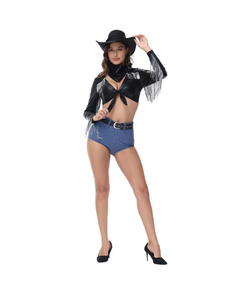 Women Sexy Western Cowgirl Summer Music Festival Halloween Performance Costumes