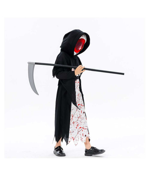 Kids Children Black Clock Outfit Devil Eye Horror Halloween Costume