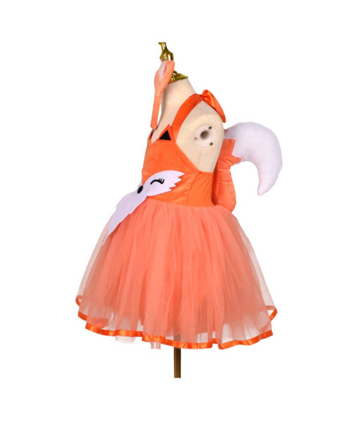 Animal Fox Orange Dress Tutu Skirt Kids Halloween Costume
