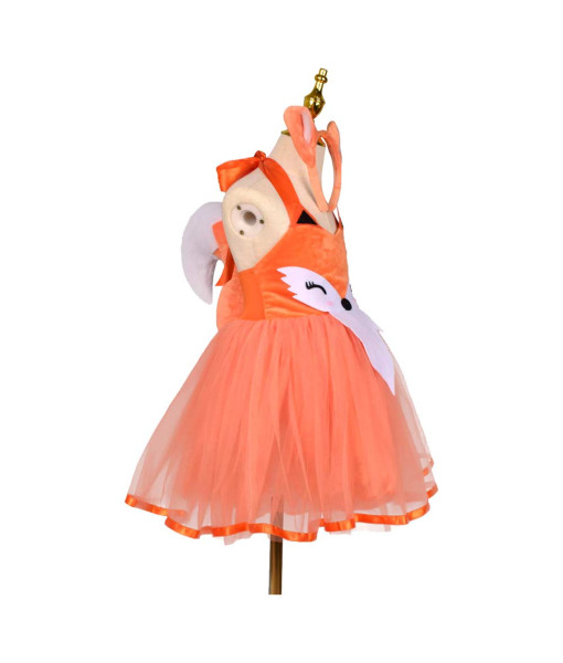 Animal Fox Orange Dress Tutu Skirt Kids Halloween Costume