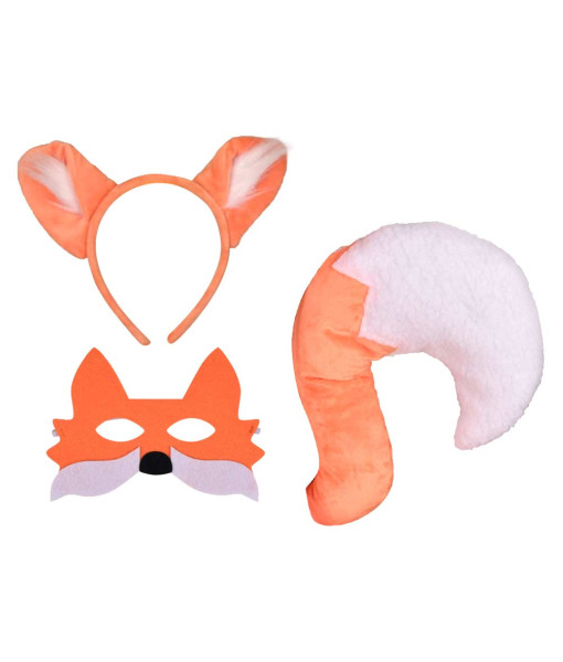 Animal Fox Orange Dress Tutu Skirt Kids Halloween Costume