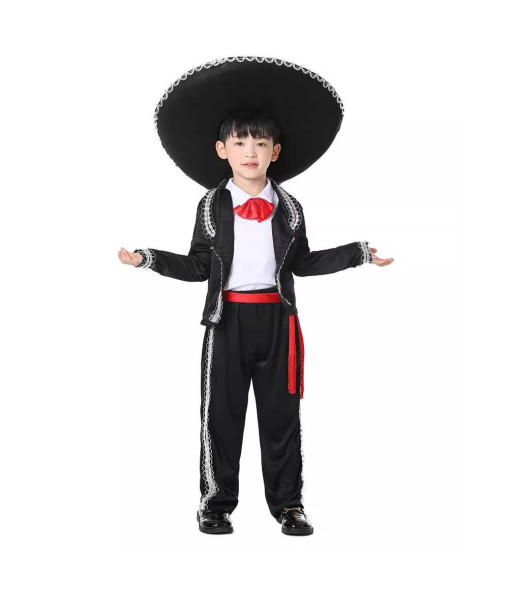 Kids Children Mexican Ethnic Outfit Halloween Stage Costume