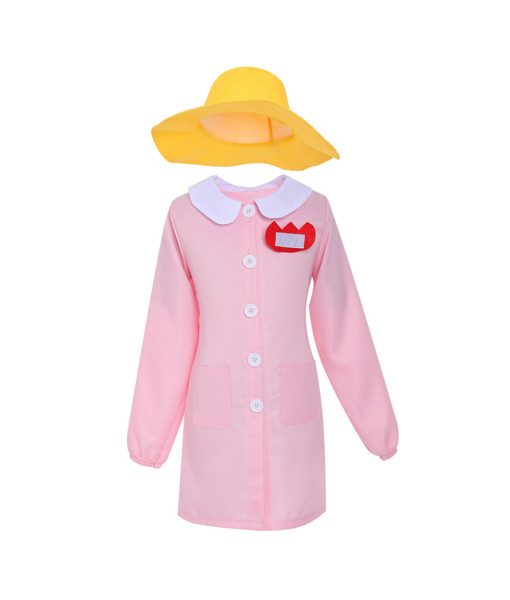 Women Pink Dress Outing Casual Outfit Costume