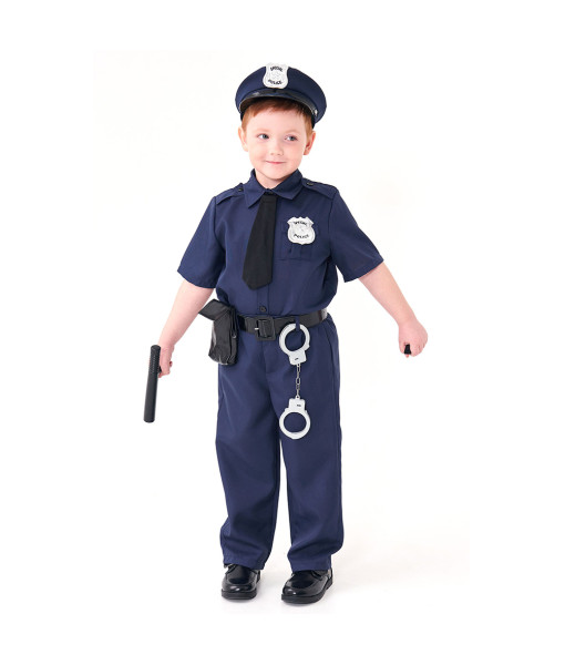 Kids Children Boy Police Outfit Halloween Costume