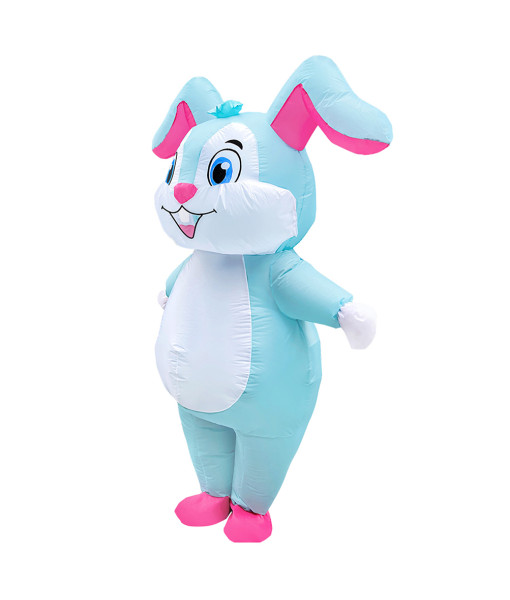 Adult Blue Easter Bunny Inflatable Suit Halloween Costume