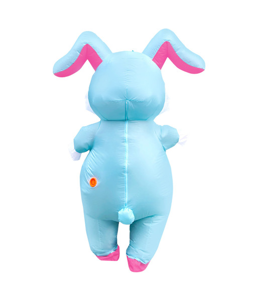 Adult Blue Easter Bunny Inflatable Suit Halloween Costume