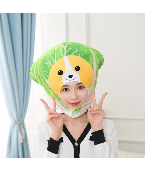 Adult Cabbage Dog Headband Funny Hat Halloween Costume Accessories
