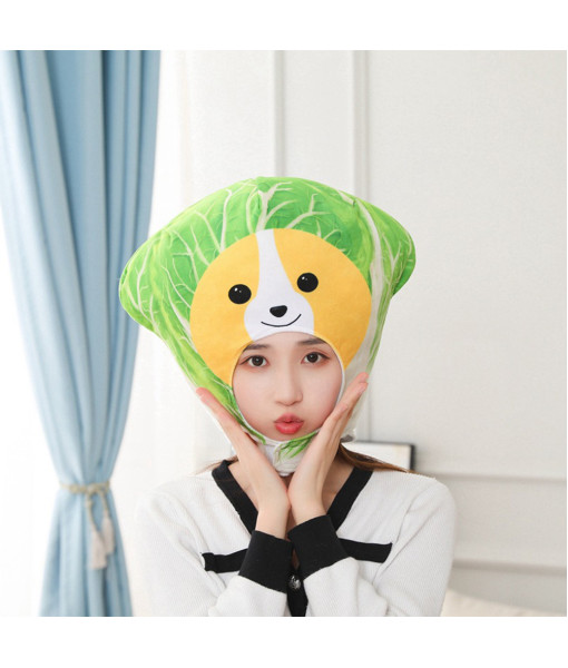 Adult Cabbage Dog Headband Funny Hat Halloween Costume Accessories