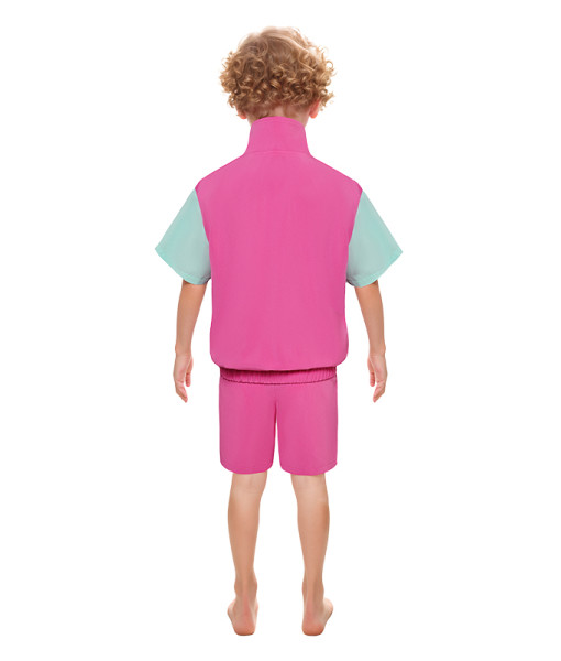 Kids Children 80s Retro Short Sleeve Sportswear Halloween Costume