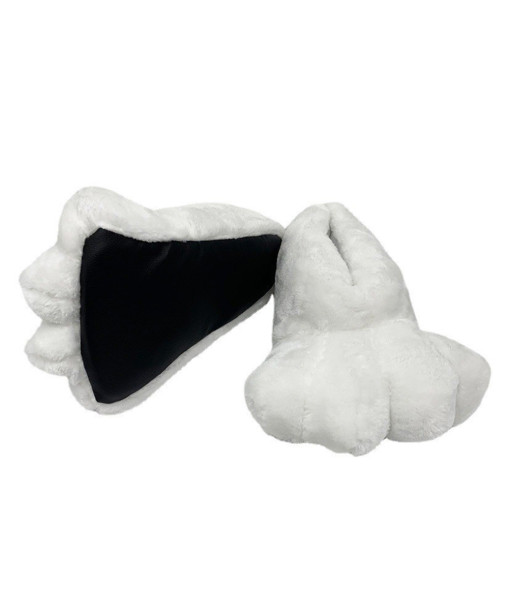 Adult White Rabbit Plush Slippers Warm Socks Furry Halloween Costume