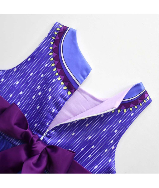 Princess Girl Purple Mesh Dress Kids Halloween Costume