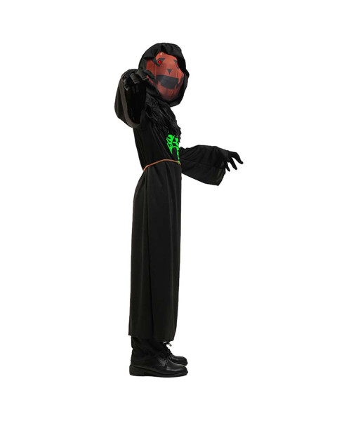 Kids Children Luminous Pumpkin Cult Priest Halloween Costume