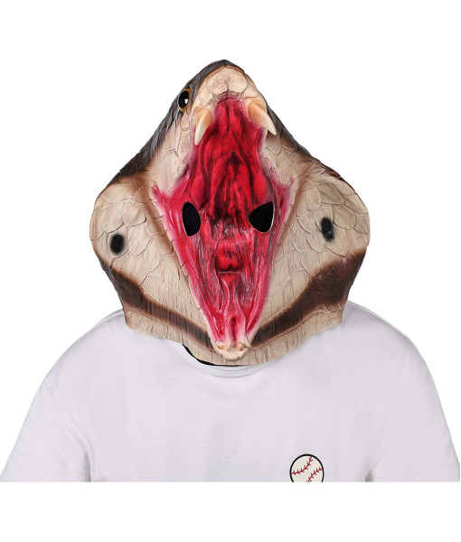 Adult Animal Cobra Latex Mask Halloween Costume Accessories
