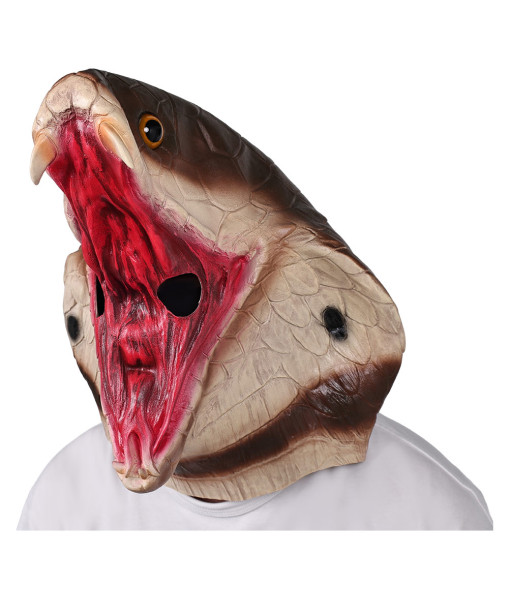 Adult Animal Cobra Latex Mask Halloween Costume Accessories