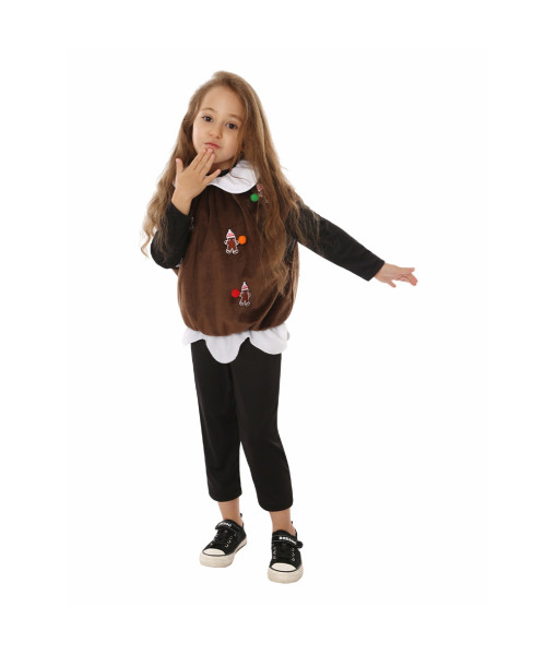 Kids Children Candy Chocolate Biscuit Outfit Christmas Halloween Costume