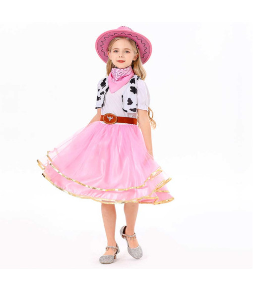 Cowgirl Mesh Skirt Kids Halloween Costume