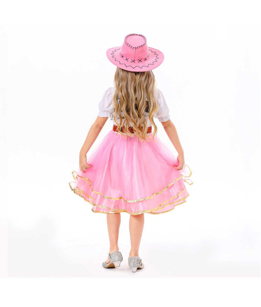 Cowgirl Mesh Skirt Kids Halloween Costume