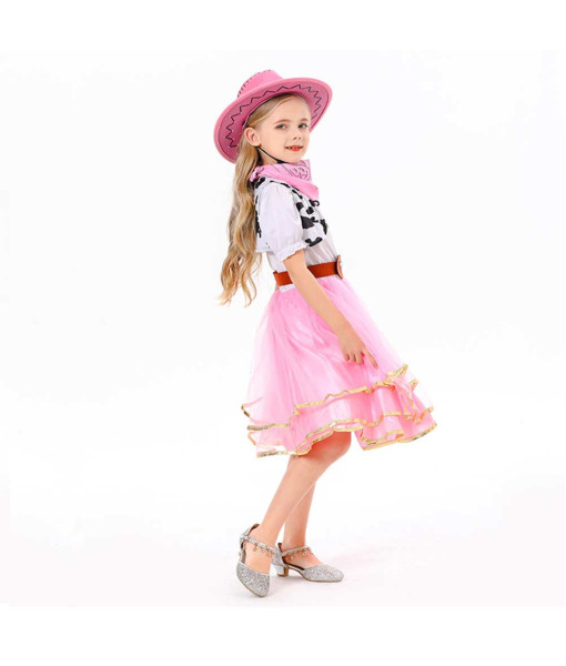 Cowgirl Mesh Skirt Kids Halloween Costume