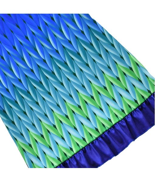 Fairy Green Gradient Color Ruffle Dress Fantasy Kids Halloween Costume