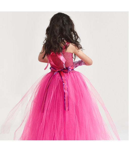 Kids Children Pink Tutu Skirt Princess Fairy Fantasy Halloween Costume