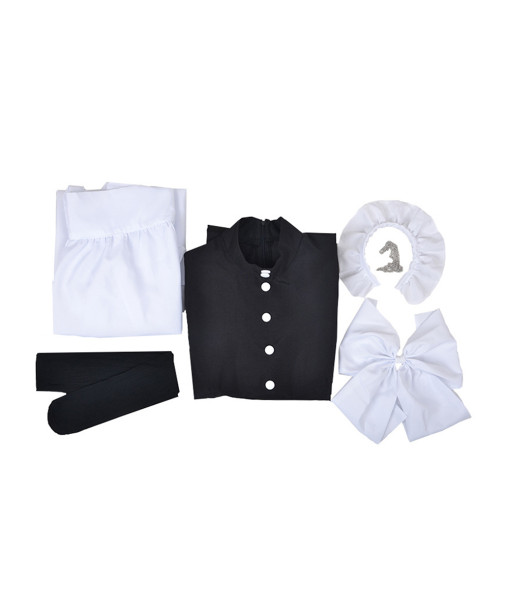 Men Black Maid Long Dress Femboy Holloween Costume