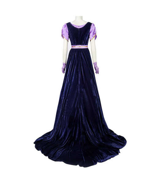 Women 18th Century Victorian Style Formal Purple Long Dress Halloween Costume