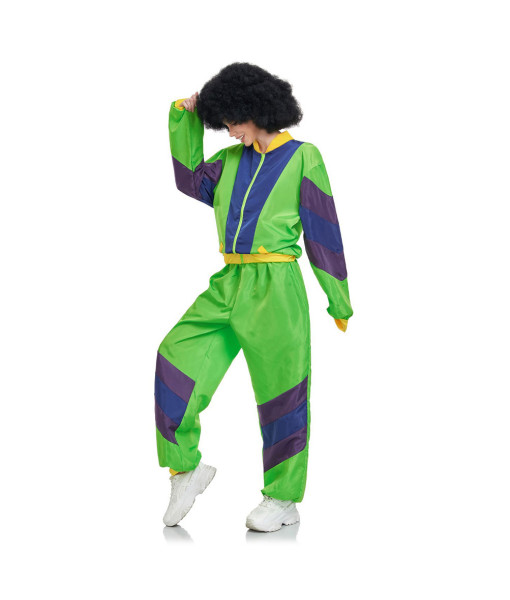 1980s Retro Green Hip Hop Tracksuit Women Halloween Costume