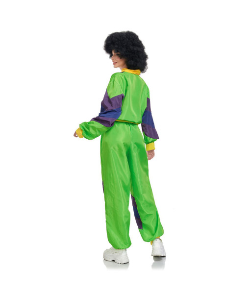 1980s Retro Green Hip Hop Tracksuit Women Halloween Costume