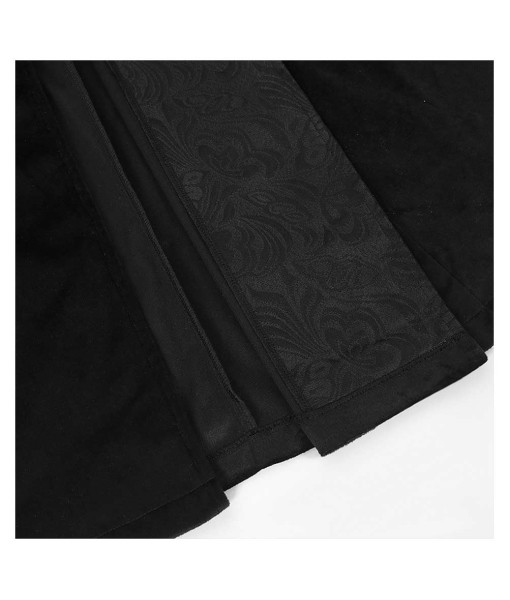 Women Black Gothic Stand Collar Lace Slim Dress Halloween Costume