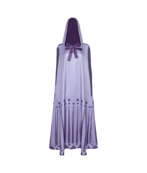 Women Medieval Fantasy Purple Cloak Elf Fairy Halloween Costume