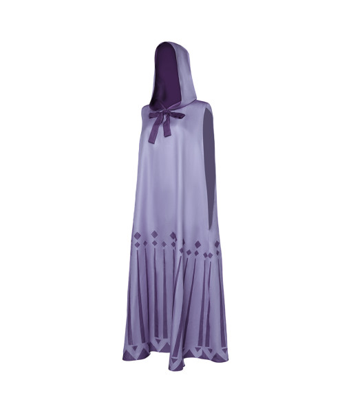 Women Medieval Fantasy Purple Cloak Elf Fairy Halloween Costume