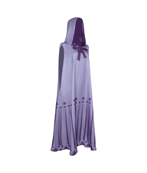 Women Medieval Fantasy Purple Cloak Elf Fairy Halloween Costume