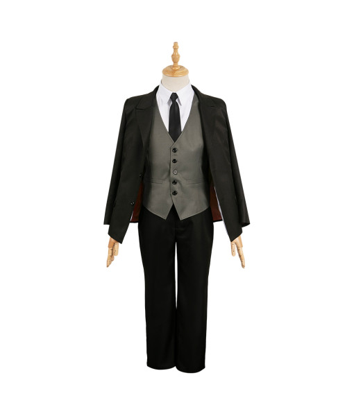 Adult Formal Black Suit Uniform Deacon Halloween Costume